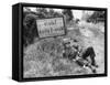 American Soldier Elmer Habbs of Delaware Resting as Troops Advance in Allied Invasion of Normandy-Bob Landry-Framed Stretched Canvas