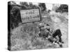 American Soldier Elmer Habbs of Delaware Resting as Troops Advance in Allied Invasion of Normandy-Bob Landry-Stretched Canvas