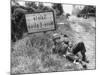 American Soldier Elmer Habbs of Delaware Resting as Troops Advance in Allied Invasion of Normandy-Bob Landry-Mounted Photographic Print