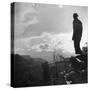 American Soldier Stands on the Hood of a Vehicle on the Ledo Road, Burma, July 1944-Bernard Hoffman-Stretched Canvas