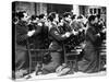 American Soldiers are Seen at Prayer During a Catholic Mass on Thanksgiving Day-null-Stretched Canvas