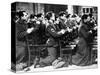 American Soldiers are Seen at Prayer During a Catholic Mass on Thanksgiving Day-null-Stretched Canvas