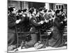 American Soldiers are Seen at Prayer During a Catholic Mass on Thanksgiving Day-null-Mounted Photographic Print