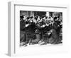 American Soldiers are Seen at Prayer During a Catholic Mass on Thanksgiving Day-null-Framed Photographic Print