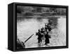 American Soldiers Crossing the Tuliahan River-null-Framed Stretched Canvas