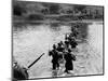 American Soldiers Crossing the Tuliahan River-null-Mounted Photographic Print