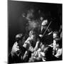 American Soldiers Drinking Champagne and Listening to Violinist at Nightclub "La Parisana."-George Silk-Mounted Photographic Print