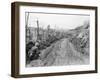 American Soldiers Kneeling on Side of Road in Okinawa-null-Framed Photographic Print