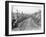 American Soldiers Kneeling on Side of Road in Okinawa-null-Framed Photographic Print