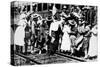 American Soldiers of the 62nd Regiment Kiss the Girls Goodbye as They Leave for Europe, August 1917-American Photographer-Stretched Canvas