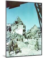 American Soldiers of the First Infantry Division Watching as the Citizens of Osterode Return-null-Mounted Photographic Print