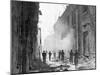 American Soldiers on War Torn Street of Messina-null-Mounted Photographic Print