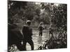 American Soldiers Wading Through Water in the New Georgia Group of the Solomon Islands, 1943-null-Mounted Photo