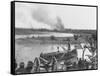 American Soldiers Watching Boat During Philippine Insurrection-null-Framed Stretched Canvas