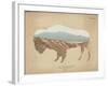 American Southwest Buffalo Distressed-Wild Apple Portfolio-Framed Art Print