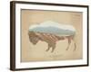 American Southwest Buffalo Distressed-Wild Apple Portfolio-Framed Art Print