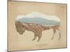 American Southwest Buffalo Distressed-Wild Apple Portfolio-Mounted Art Print