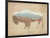 American Southwest Buffalo Distressed-Wild Apple Portfolio-Framed Art Print