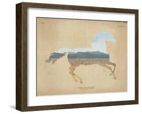 American Southwest Horse Distressed-Wild Apple Portfolio-Framed Art Print