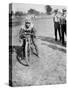 American speedway rider Art Pecha on his Harley-Davidson, Lea Bridge Stadium, Leyton, London, 1928-Bill Brunell-Stretched Canvas