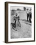 American speedway rider Art Pecha on his Harley-Davidson, Lea Bridge Stadium, Leyton, London, 1928-Bill Brunell-Framed Photographic Print