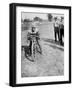 American speedway rider Art Pecha on his Harley-Davidson, Lea Bridge Stadium, Leyton, London, 1928-Bill Brunell-Framed Photographic Print