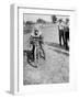 American speedway rider Art Pecha on his Harley-Davidson, Lea Bridge Stadium, Leyton, London, 1928-Bill Brunell-Framed Photographic Print