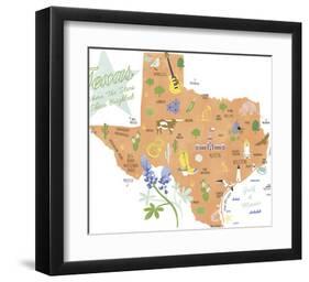 American State - Texas-Clara Wells-Framed Giclee Print