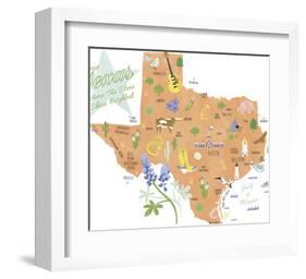 American State - Texas-Clara Wells-Framed Giclee Print