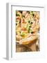 American-Style Vegetable Pizza with Piece on Server-Foodcollection-Framed Photographic Print