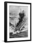 American Submarine 'Preparedness' at Full Speed, First World War, 1914-1918-null-Framed Premium Giclee Print