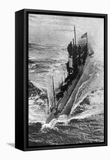 American Submarine 'Preparedness' at Full Speed, First World War, 1914-1918-null-Framed Stretched Canvas