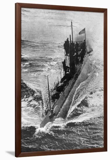 American Submarine 'Preparedness' at Full Speed, First World War, 1914-1918-null-Framed Giclee Print