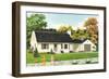 American Suburban Home-null-Framed Art Print