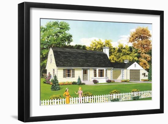 American Suburban Home-null-Framed Art Print