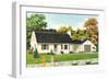 American Suburban Home-null-Framed Art Print