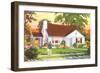 American Suburban Home-null-Framed Art Print