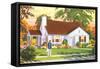 American Suburban Home-null-Framed Stretched Canvas