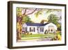 American Suburban Home-null-Framed Art Print