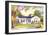 American Suburban Home-null-Framed Art Print