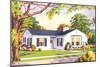 American Suburban Home-null-Mounted Art Print