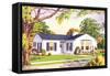 American Suburban Home-null-Framed Stretched Canvas