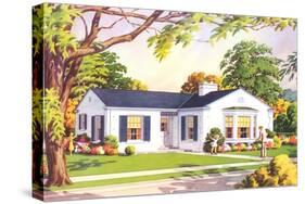 American Suburban Home-null-Stretched Canvas