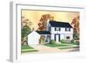 American Suburban Home-null-Framed Premium Giclee Print