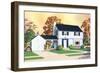 American Suburban Home-null-Framed Art Print