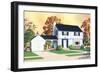 American Suburban Home-null-Framed Art Print