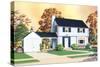 American Suburban Home-null-Stretched Canvas