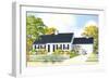 American Suburban Home-null-Framed Art Print