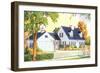 American Suburban Home-null-Framed Art Print