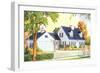 American Suburban Home-null-Framed Art Print